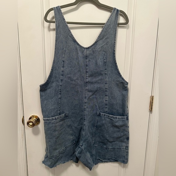 Denim Overalls with Pockets - Picture 1 of 2